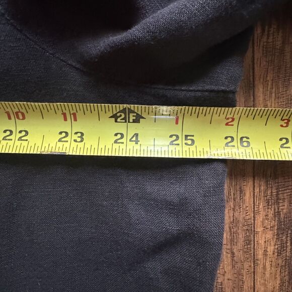 Caslon Black Linen Jacket 100% Linen 3/4 Sleeve Button Womens Plus Size 18W - Picture 12 of 13